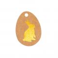 [F410362] Anhänger Hase Natur/Gold 50x38 mm